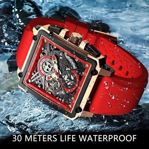 Lige Rubber Watch - Red