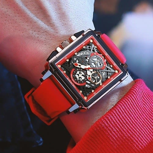 Lige Rubber Watch - Red