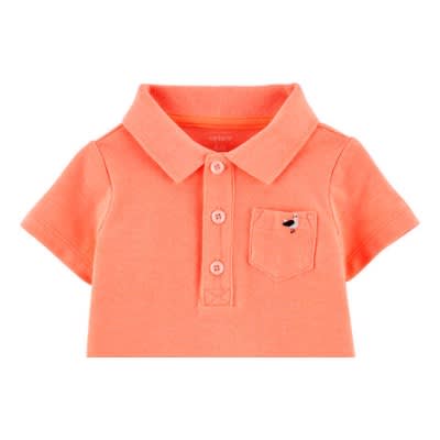 Neon Polo Romper - 6m