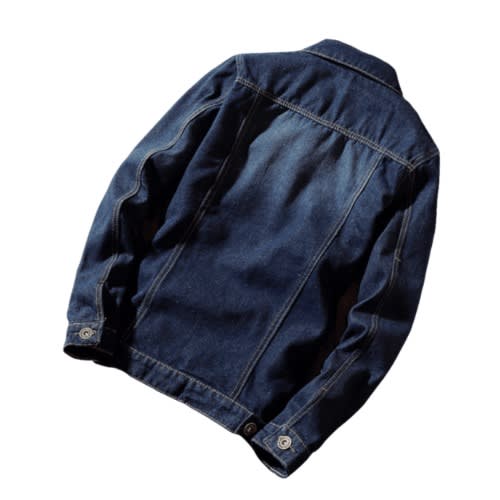 Jeans Jacket Fleece- Blue Denim