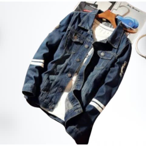 Jeans Jacket Fleece- Blue Denim