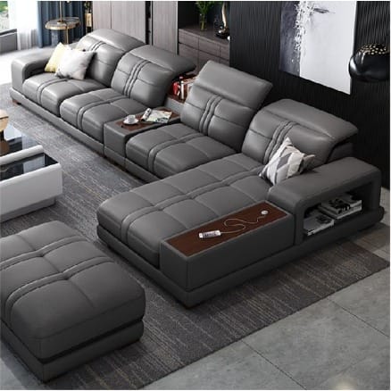 Soca - 6 Seater Living  Room Leather Sofa