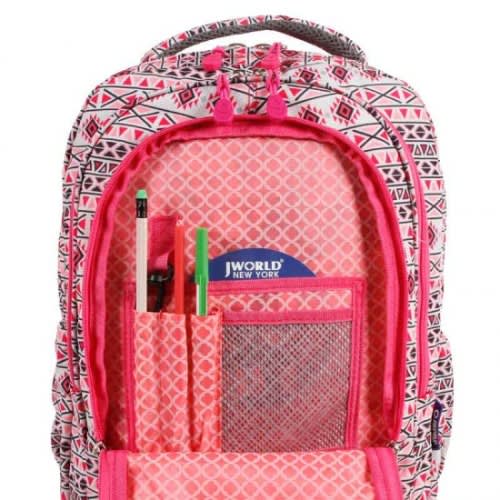 18inch Set Beamer Rolling Backpack And Lunch Bag - Skandi Pink