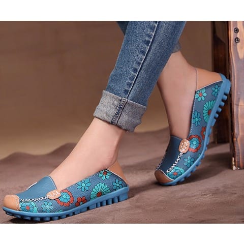 Ladies Floral Design Flats