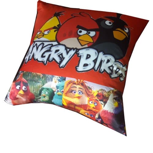 Angry Bird Print Throw Pillow - 18