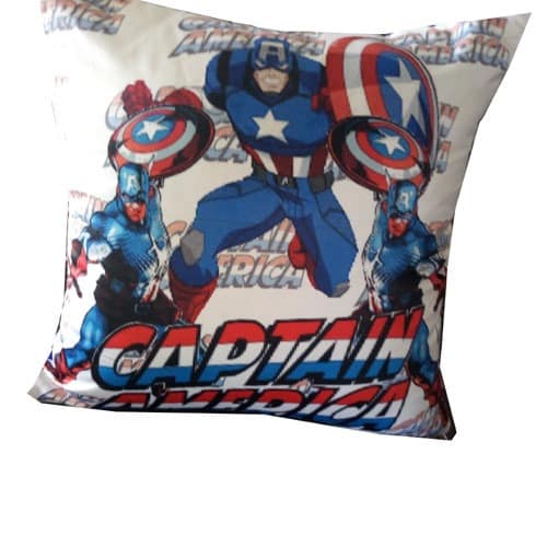Captain America Print Throw Pillow - 18