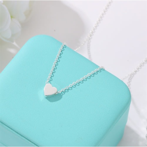 Non Fade Chain & Love Pendant- Silver