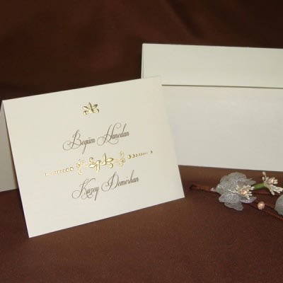 Wedding Invitation Card - Cream - 37 - Pack of 100