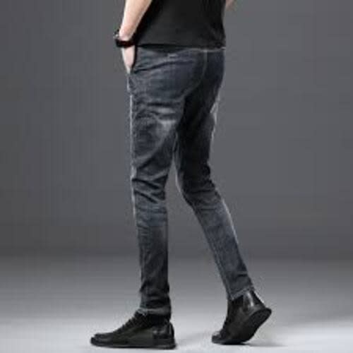 Men's Straight Black Jeans