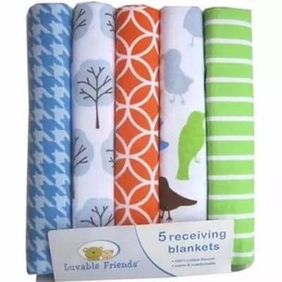 Receiving Flannels - 5 Piece Set