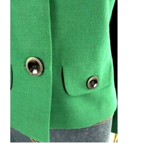 Ladies Rounded Collar Jacket - Dark Green