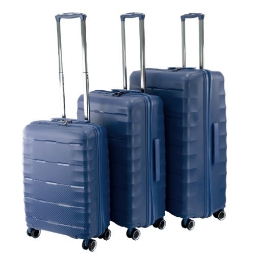 Aventura Cabin Suitcases, Set Of 3 - Blue