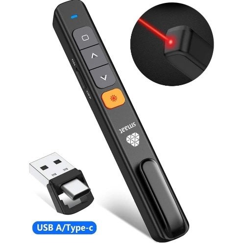 Smaat Remote Control Presenter Includes Page Up And Down Buttons And Built-in Laser Pointer