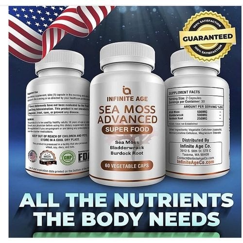 Infinite Age Sea Moss Advanced Superfood - 60 Capsules 5g