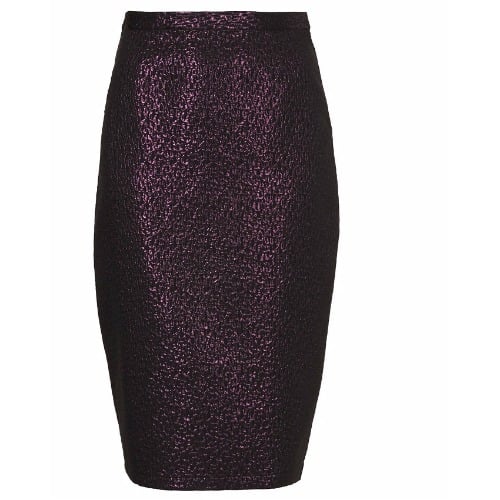 Shimmer Print Skirt - Purple