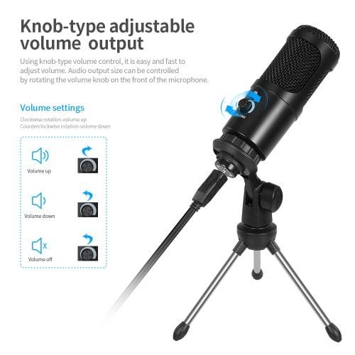 Professional Usb Metal Condenser Recording Microphone