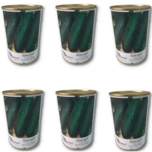 Marketmore Cucumber Seeds - 100grams ( 6 Tins)