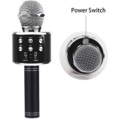Wireless Bluetooth 3-in-1 Portable Handheld Karaoke Mic With Hifi- Speaker, Bluetooth Easy Sync-up