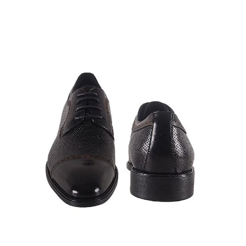Men’s Formal Detailed Lace Up Shoe - Black - MSH-4382
