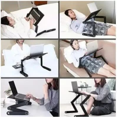 Multi Functional Adjustable Laptop Table With Mouse Pad & Cooler Fan