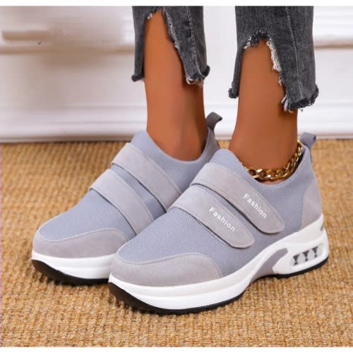 Breathable Air Cushion Female Velcro Sneakers