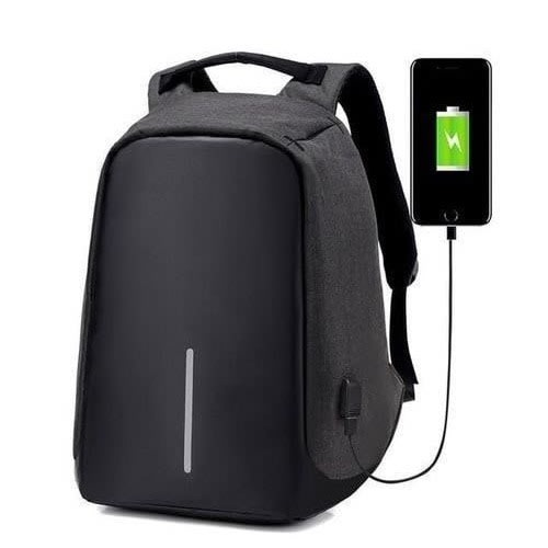 Anti-theft Laptop Backpack With Usb Charging Port - Black