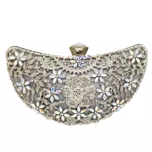 Sparkling Clutch Purse - Silver