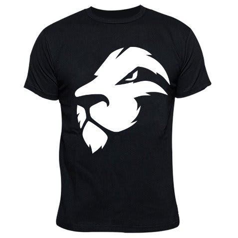 Simba Lion Print Tshirt - Black