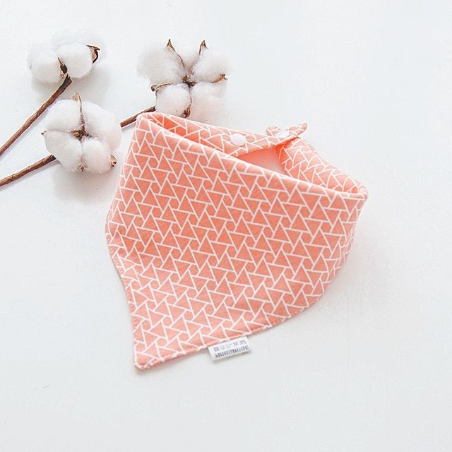 2pcs Animal Print Baby Bandana Bibs Dribble Bibs Towel
