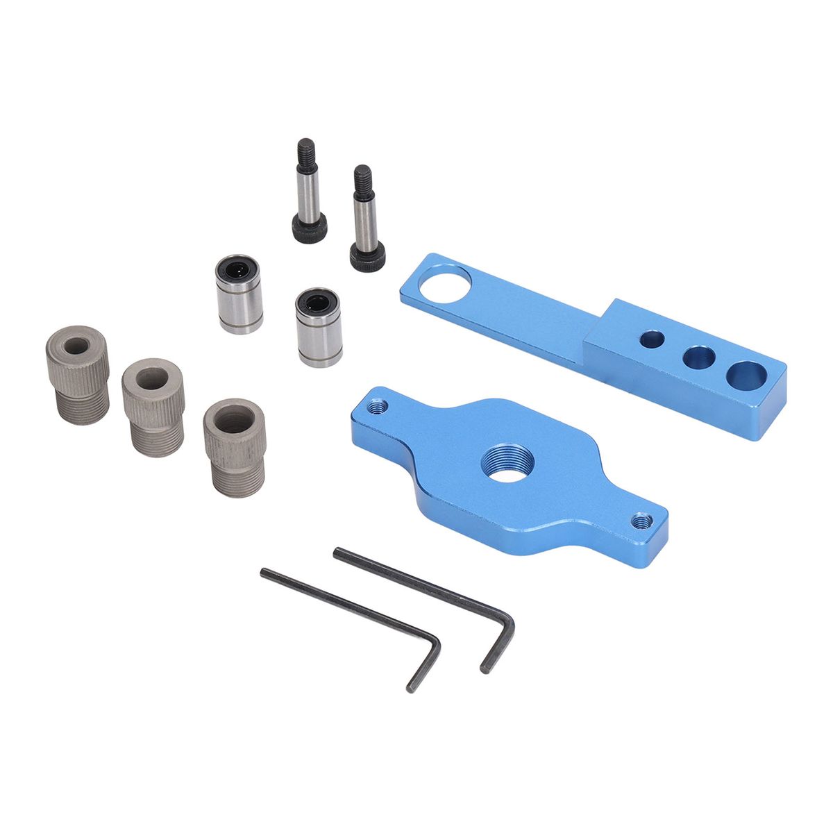 11Pcs Drill Hole Guide Jig Aluminium Alloy Dowel Drilling
