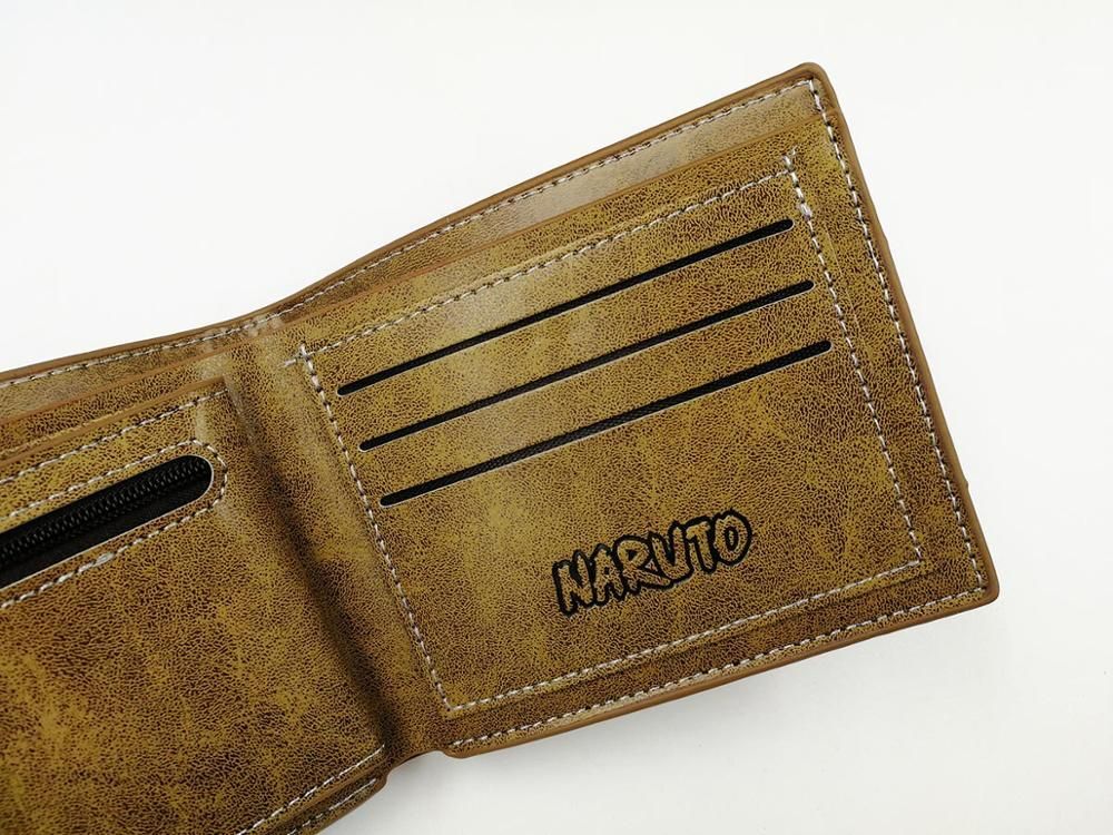 cartera de comic de Anime Naruto Shippuden para hombre y mujer Uchiha Sasuke cartera para tarjetas y monedas monedero