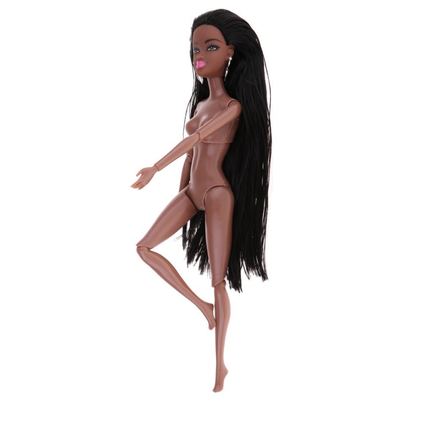 Fashionable 12 Joints Nude Body Dolls African  Model Black