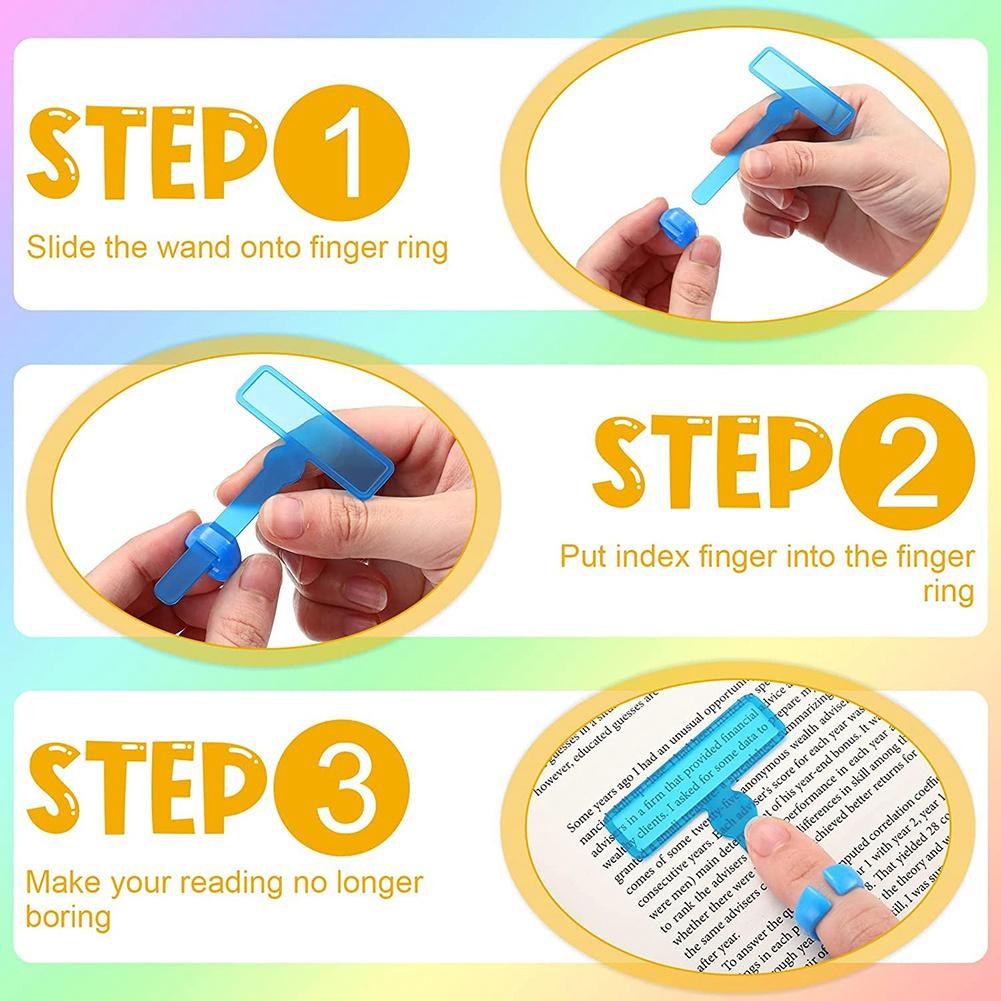 26 Pieces Guided Reading Strips Dyslexia Tools for Kids Finger Focus Highlighter Bookmark Students Education Supplies