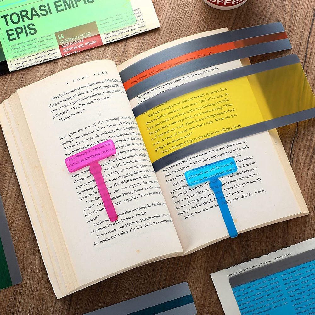 26 Pieces Guided Reading Strips Dyslexia Tools for Kids Finger Focus Highlighter Bookmark Students Education Supplies