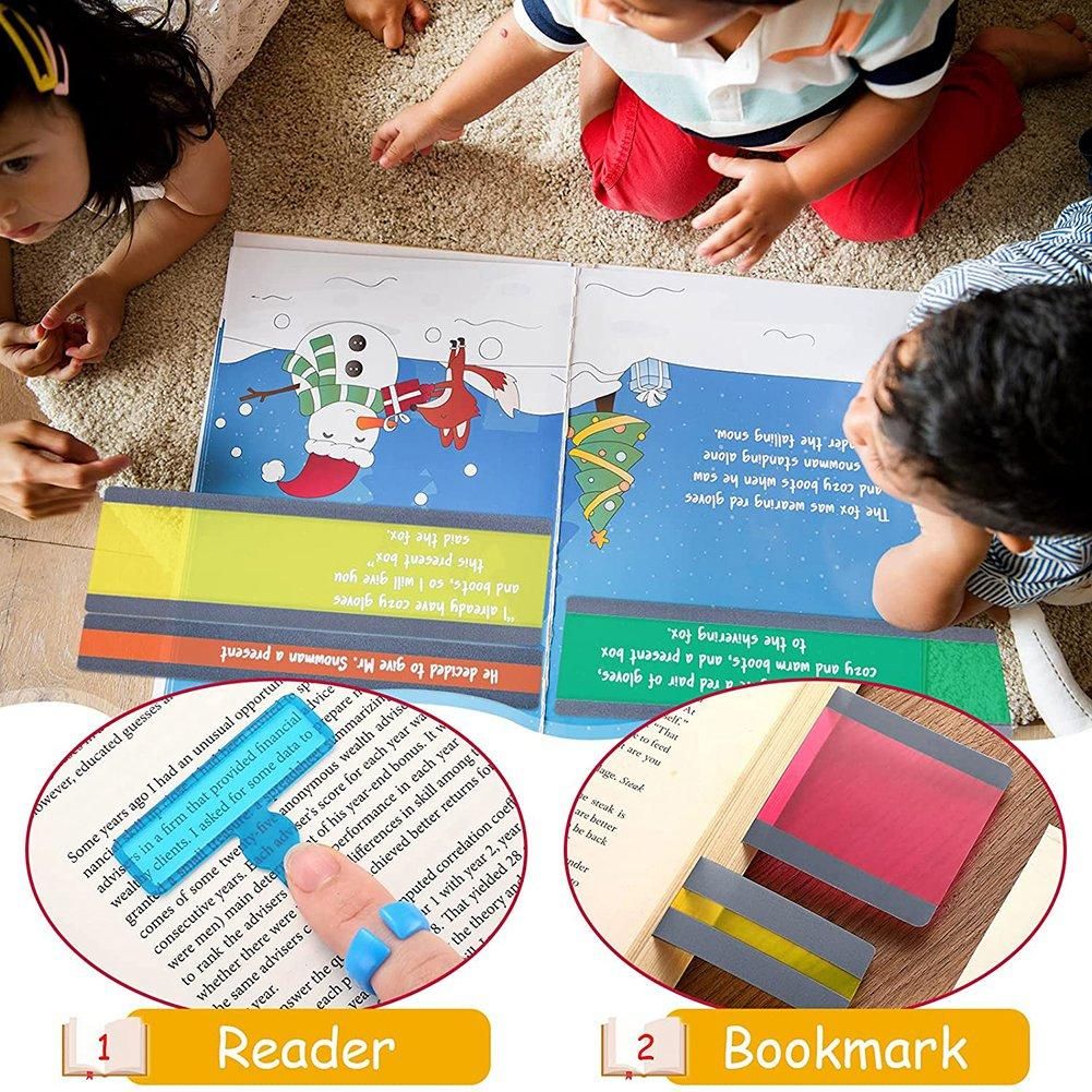 26 Pieces Guided Reading Strips Dyslexia Tools for Kids Finger Focus Highlighter Bookmark Students Education Supplies