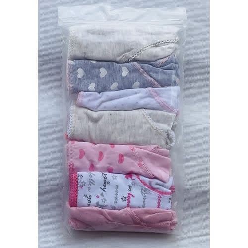 7 Pack Colored Girls Briefs- C