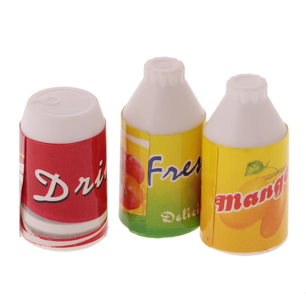 30Pcs Dollhouse Miniature Kitchen Tableware Juice Milk Food For Barbie
