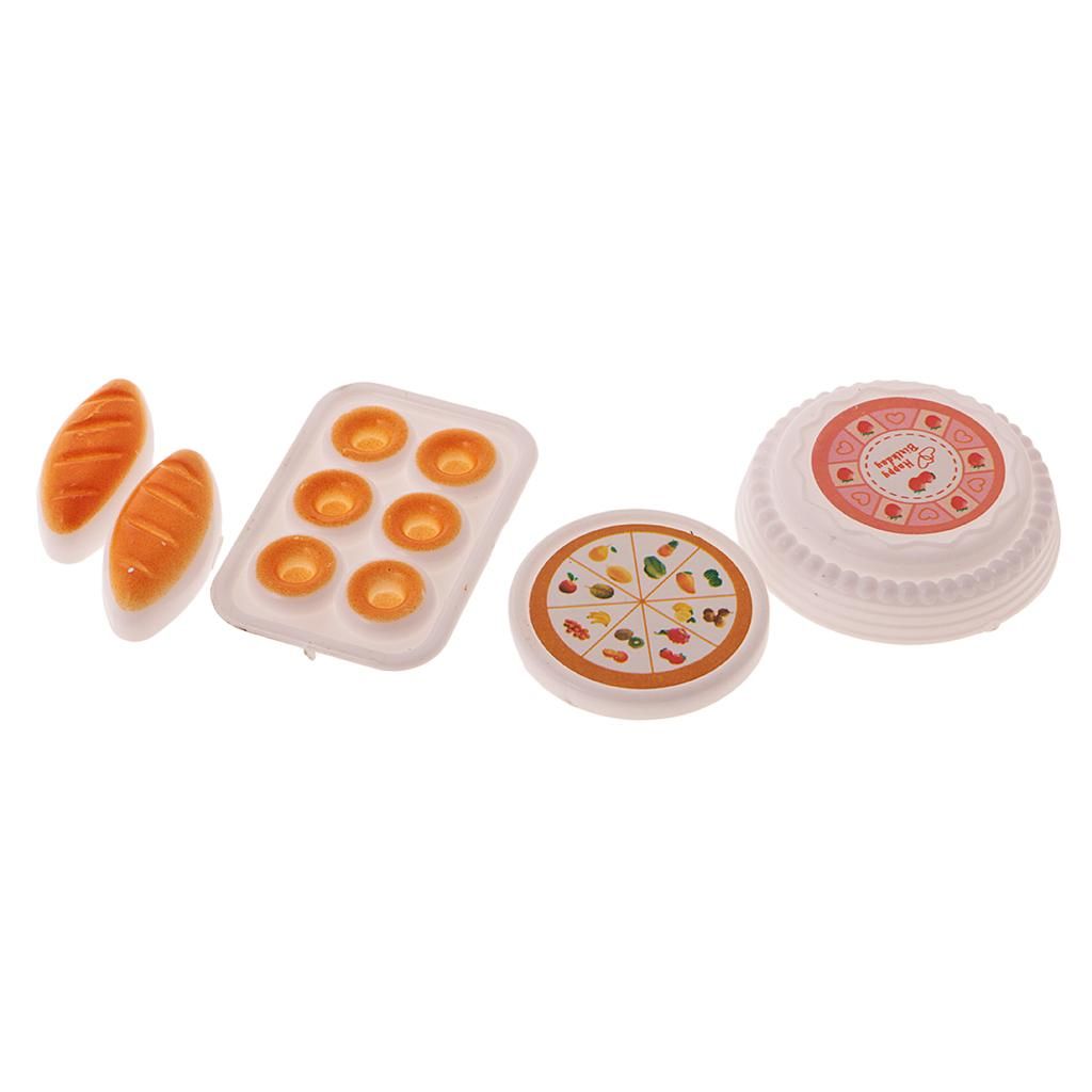 30Pcs Dollhouse Miniature Kitchen Tableware Juice Milk Food For Barbie