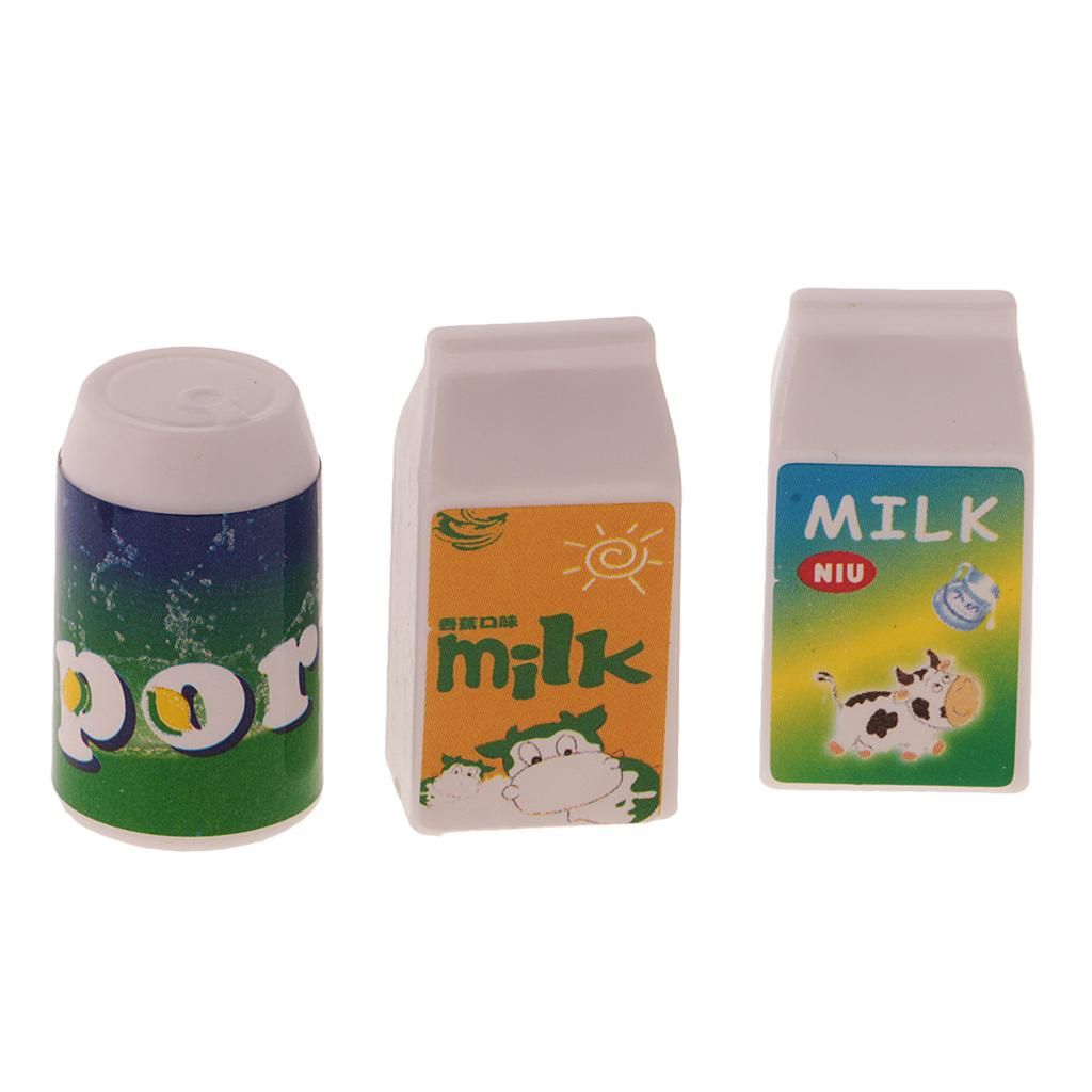 30Pcs Dollhouse Miniature Kitchen Tableware Juice Milk Food For Barbie