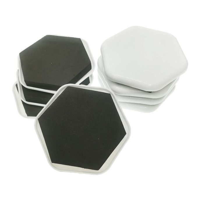 8 Pieces Furniture Slider Pads Movers White 7.5cm