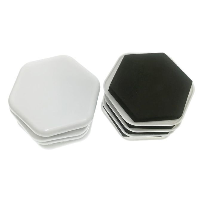 8 Pieces Furniture Slider Pads Movers White 7.5cm