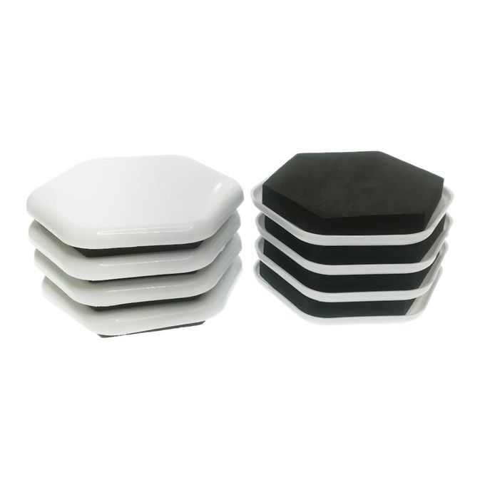 8 Pieces Furniture Slider Pads Movers White 7.5cm
