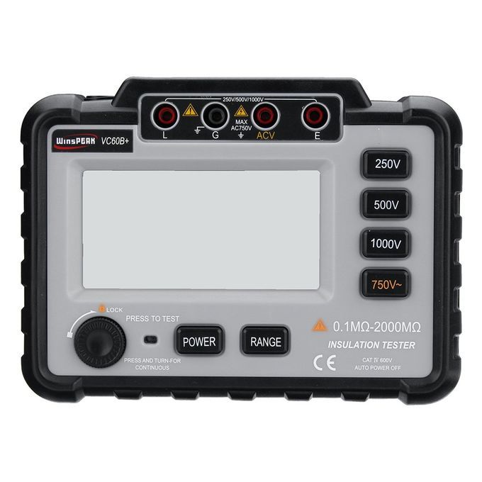 VC60B + Digital Insulation Resistance Tester Earth Ground Meter Megger Grey