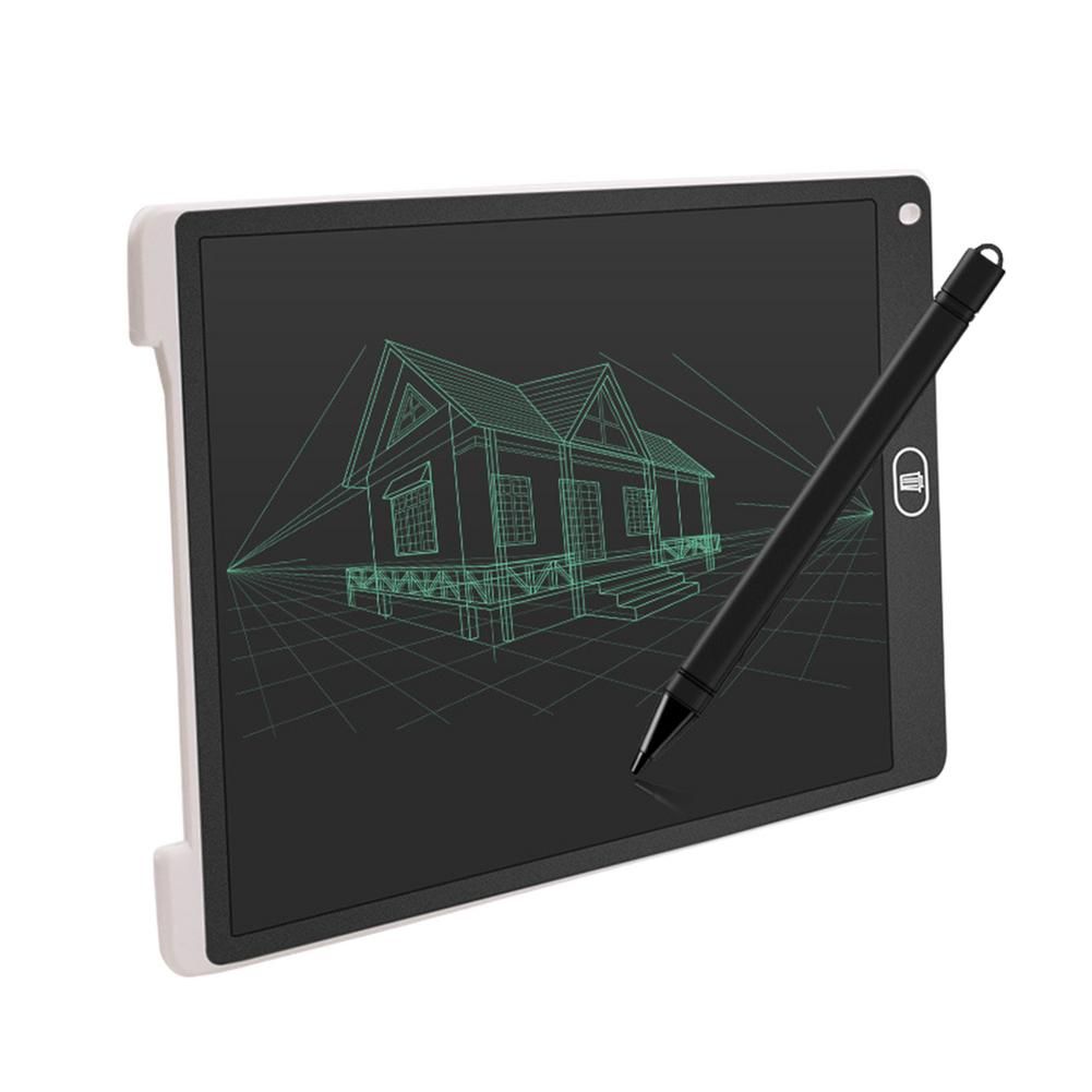 12 Inches Tablet LCD Screen Writing Tablet Writing Tablet For Kids Drawing Board Erasable Doodles Notepad For Girls Kids Ages 3 White