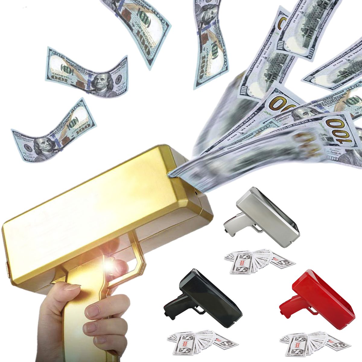 Banknote Gun Make It Rain Money Cash Spray Gun Toy
