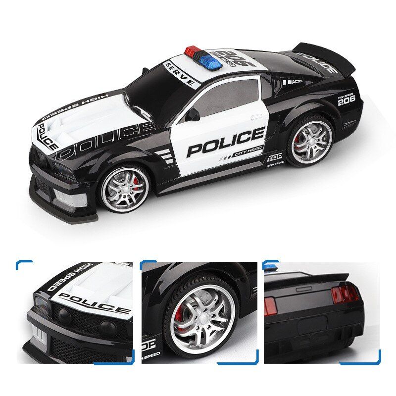 1/12 Big 2.4GHz Super Fast Police RC Car Remote Control Cars Toy With Lights Durable Chase Drift Vehicle Toys For Boys Kid Child