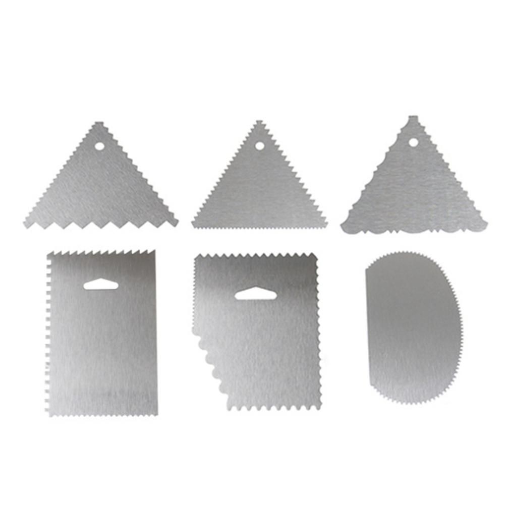 6PCS Cake Scraper Stainless Steel Cake Edge Scraper s