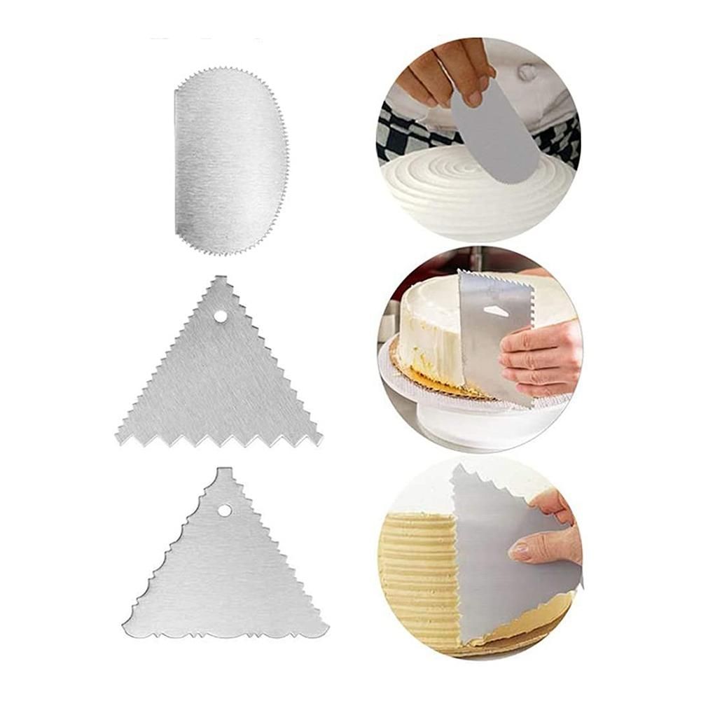 6PCS Cake Scraper Stainless Steel Cake Edge Scraper s
