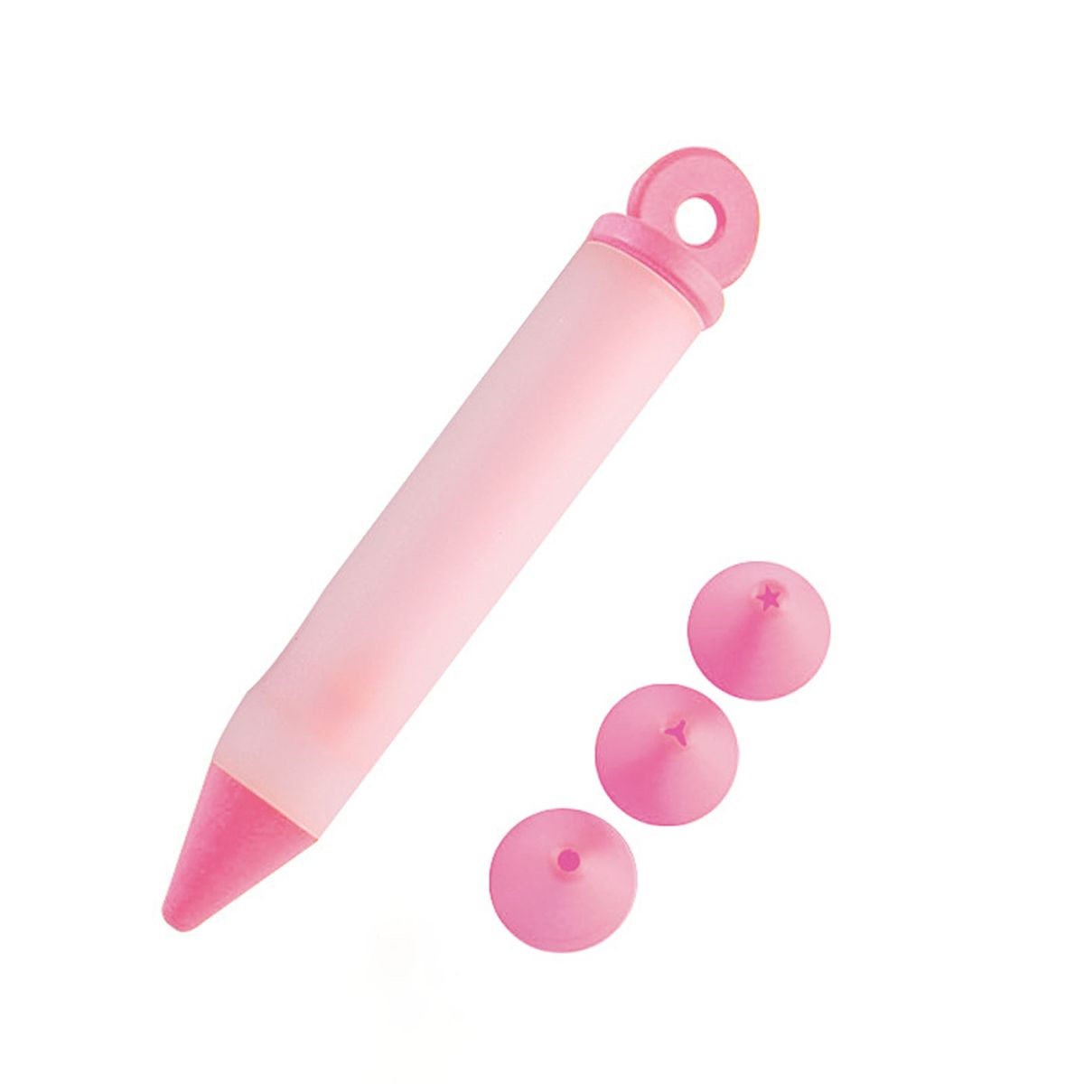 5Pcs/Set Cake Mold Cream Silicone Pastry Nozzle Food-Pink