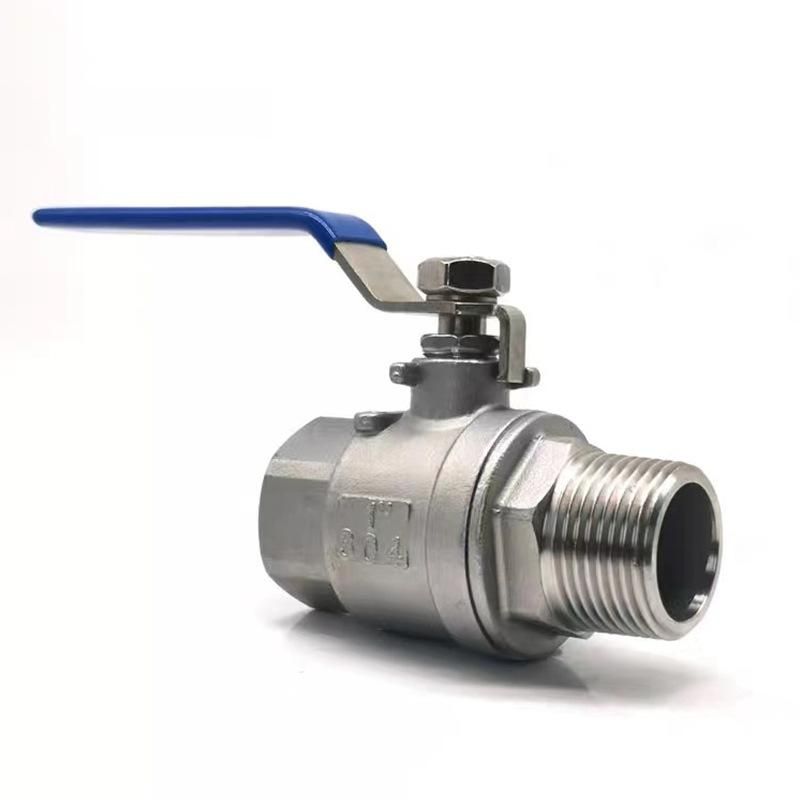 Stainless Steel Internal and External Thread Ball Valve Two-Piece 304/316 Manual Valve Tap Water Internal and External Thread Valve